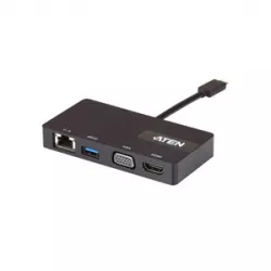 Aten UH3232-AT, USB-C Single-View Multiport Mini Dock. HDMI/VGA, Single View:3840*2160@30, 1x USB3.1, 1 x Gigabite LAN, 2 Years Aten UH3232-AT, USB-C Single-View Multiport Mini Dock. HDMI/VGA, Single View:3840*2160@30, 1x USB3.1, 1 x Gigabite LAN, 2 Years