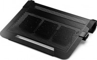 Cooler Master R9-NBC-U3PK-GP, NotePal U3 Plus Notebook Cooler, Supports Up to 19" Laptops, Black