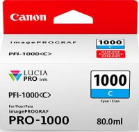 Canon PFI1000C, Cyan Ink Tank Imageprograf PRO-1000 80ML