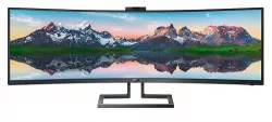 Philips 49", 5120X1440 CURVED 32:9 DUAL QHD SUPERWIDE LED 5MS DISPLAYPORT/HDMI/USB-C USB3.1 LAN SPEAKERS WEBCAM REMOTE CONTROL HIGH-ADJUSTABLE VESA100, 3 Year Philips 49", 5120X1440 CURVED 32:9 DUAL QHD SUPERWIDE LED 5MS DISPLAYPORT/HDMI/USB-C USB3.1 LAN SPEAKERS WEBCAM REMOTE CONTROL HIGH-ADJUSTABLE VESA100, 3 Year