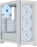 Corsair CC-9011232-WW, iCUE 4000D RGB Airflow QL, Mid-Tower, Tempered Glass, Drives Bays: 2x3.5”, 2x2.5”, Expansion Slot: 9, Motherboard Support: ATX, Pre-Installed Fan: 4x120mm, White
