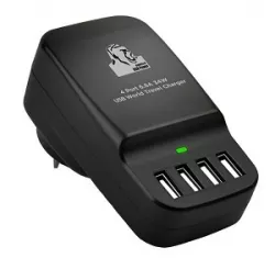 Mbeat CHGR-4U-BLK, Gorilla Power 4 Port 6.8A 34W USB World Travel Charger, 1 Year Mbeat CHGR-4U-BLK, Gorilla Power 4 Port 6.8A 34W USB World Travel Charger, 1 Year