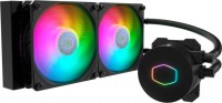 Cooler Master MLW-D24M-A18PA-R2, Size: 2x120mm, Socket: Intel LGA1700/1200/2066/2011-v3/2011/1151/1150/1155/1156, AMD AM4/AM3+/AM3/AM2+/AM2/FM2+/FM2/FM1, RGB, Black,