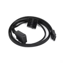 SilverStone SST-CP10, Sleeved Slim-SATA to SATA Adapter, Black, Connectors: Lateral 90° angled slim-SATA Connector, SATA, 4Pin Peripheral, Cable Length: 500mm Data Cable, 300mm Power Cable, Sleeve SilverStone SST-CP10, Sleeved Slim-SATA to SATA Adapter, Black, Connectors: Lateral 90° angled slim-SATA Connector, SATA, 4Pin Peripheral, Cable Length: 500mm Data Cable, 300mm Power Cable, Sleeve