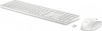 HP 4R016AA, 650 Wireless Keyboard and Mouse Combo, USB-A, White, 