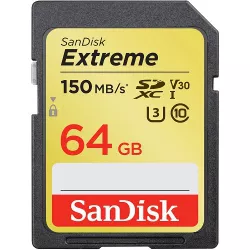 Sandisk Extreme SDXC SDXV6 64GB V30 U3 C10 UHS-I 150MB/s R 60MB/s W 4x6 Lifetime Limited SDSDXV6-064G-GNCIN Sandisk Extreme SDXC SDXV6 64GB V30 U3 C10 UHS-I 150MB/s R 60MB/s W 4x6 Lifetime Limited SDSDXV6-064G-GNCIN