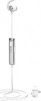 Simplecom BH310-WHITE, Sports Metal Headphones, In-Ear, Wireless+Bluetooth,, White, 