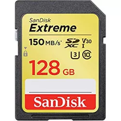 Sandisk Extreme SDXC SDXV5 128GB V30 U3 C10 UHS-I 150MB/s R 70MB/s W 4x6 Lifetime Limited SDSDXV5-128G-GNCIN Sandisk Extreme SDXC SDXV5 128GB V30 U3 C10 UHS-I 150MB/s R 70MB/s W 4x6 Lifetime Limited SDSDXV5-128G-GNCIN