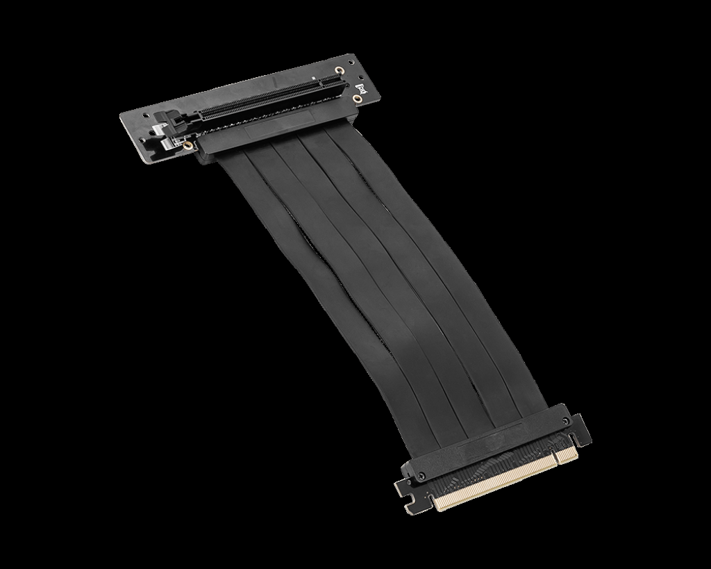 MSI OK1-7G15001-W57, MAG PCIe4.0x16 Riser Cable, 140mm, Black, 1 Year Warranty