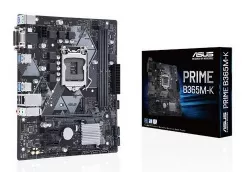 Asus PRIME B365M-K, LGA 1511 mATX Motherboard, Socket LGA 1151 Supported, Intel B365 Chipset, Supports 2x DIMM Slots (Max 32GB, DDR4 2666), 1x M.2 Socket, 6x SATA III 6Gb/s, Rear USB Ports: 4x USB 3. Asus PRIME B365M-K, LGA 1511 mATX Motherboard, Socket LGA 1151 Supported, Intel B365 Chipset, Supports 2x DIMM Slots (Max 32GB, DDR4 2666), 1x M.2 Socket, 6x SATA III 6Gb/s, Rear USB Ports: 4x USB 3.