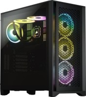 Corsair CC-9011240-WW, iCUE 4000D RGB High Airflow, Mid-Tower, Tempered Glass, Drive Bays: 2x3.5", 2x2.5", Expansion Slot: 9, Pre-Installed Fan: 3x120mm, Black,