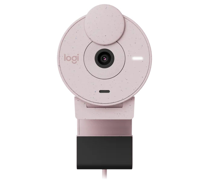Logitech 960-001449, BRIO 300 Webcam, 2MP, Fixed Focus, Built-in-Mic, Noise Reducing, USB, Rose