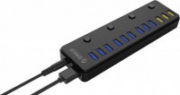 Orico P12-U3, 12 Ports USB 3.0 Multifunction Hub, 9xUSB3.0 Ports, 3xBC1.2 Charging Ports, Black, 1 Year Warranty