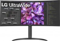 LG 34WQ75C-B, UltraWide, 34" IPS Curved, 3440x1440, 21:9, 5ms, FreeSync, 2xHDMI, 1xDP, RJ-45, USB, Speakers, VESA, Adjustable Height, Tilt