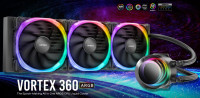 Antec VORTEX 360 ARGB, AIO Liquid CPU Cooler, Size: 3x120mm ARGB Fan, Socket: Intel LGA 1700/115X/1200/20XX, AMD AM3/AM4/TR4/AM5,