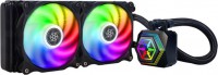 SilverStone SST-PF240-ARGB-V2, PF240 Liquid Cooler, Size: 2x120mm Fan, Socket: Intel LGA775/115X/1200/1366/2011/2066, AMD AM2/AM3/AM4/AM5/FM1/FM2, ARGB, Black, 