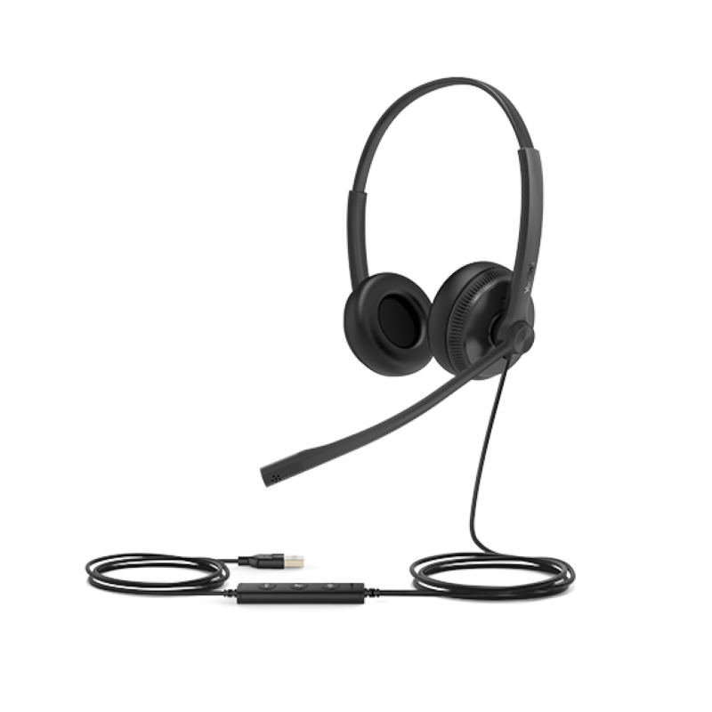 Yealink UH34SE-DUAL-UC-C, Wideband Headset, Stereo, Noise Cancellation, USB-C, Wired, Black, 