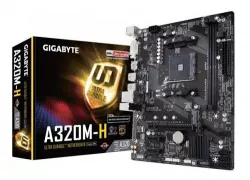 Gigabyte GA-A320M-H, AM4 Micro-ATX Motherboard, AMD A320 Chipset, AM4 Socket, 1x PCI Express 3.0 x16 Slot, 2x PCI Express 2.0 x1 Slots, 4x SATA 6Gb/s Connectors - 6x USB 3.1 Gen1 (4x on Rear Panel, 2x Gigabyte GA-A320M-H, AM4 Micro-ATX Motherboard, AMD A320 Chipset, AM4 Socket, 1x PCI Express 3.0 x16 Slot, 2x PCI Express 2.0 x1 Slots, 4x SATA 6Gb/s Connectors - 6x USB 3.1 Gen1 (4x on Rear Panel, 2x