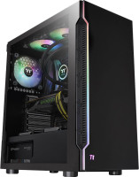 Thermaltake CA-1M3-00M1WN-00, H200, Mid-Tower, Tempered Glass, Drive Bays: 2x3.5" or 3x2.5", Expansion Slot: 7, Motherboard Support: ATX/Mini-ITX/Micro-ATX, Black