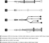 Lenovo 4X97A78621, Internal Drive Cable Kit for ThinkSystem ST50 V2, 