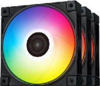 DeepCool DP-R-FC120-BKAMN3-G-1, Size: 140mm, PWM, Airflow: 61.9CFM, Noise: 28dBA, Black, RGB, Pack of 3, 1 Year Warranty