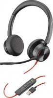 Poly 772K2AA, BlackWire 8225, Stereo Headset, On-ear, Active Noise Cancelling, USB-A, Wired, Black, 
