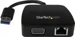 Universal USB 3.0 Laptop Mini Docking Station w/ VGA & Gigabit Ethernet Adapter - Portable Docking Station - USB 3.0 Laptop Mini Dock - Laptop Dock w/ Built-in Cable - USB to VGA Universal USB 3.0 Laptop Mini Docking Station w/ VGA & Gigabit Ethernet Adapter - Portable Docking Station - USB 3.0 Laptop Mini Dock - Laptop Dock w/ Built-in Cable - USB to VGA
