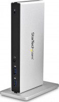 StarTech USB3SDOCKDD, Universal USB 3.0 Laptop Docking Station w/ Dual DVI Video, HDMI &amp; VGA Adapters 2x USB Fast Charge Ports USB 3.0 GbE, Laptop Dock, MacBook Dock, USB MacBook Docking Station, 3 Years