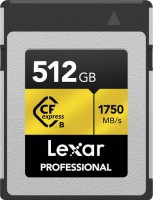 Lexar LCXEXPR512G-RNENG, Professional CFexpress Gold Series, 512GB, Type-B Card, Read Speed: Up to 1750MB/s, Write Speed: Up to 1500MB/s, 