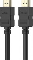 Arkin AR-HDMI-4K-5, HDMI 2.0 Cable with Ethernet, Male to Male, Speed: 18Gb/s, Length: 5m, Black, 