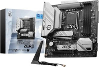 MSI B760M PROJECT ZERO, mATX, Intel LGA 1700, 4xDDR5, 2xM.2+4xSATA 6Gb/s, RAID, 3xPCIe, 1xHDMI, 1xDP, GbE LAN, Wireless AX+Bluetooth, 1xUSB-C, 3xUSB3.2, 4xUSB2.0, 