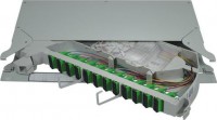 4Cabling 015.004.0056, 1RU 19" Rack Mount Pivot FOBOT Splice/Patch Shelf, Ports: 48, White