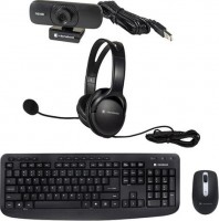 Dynabook OA1230A-4HBU, 4-in-1 Home Office Peripherals Combo, KL50M Wireless Keyboard & W90 Silent Mouse Combo+Head Set+U30 Webcam