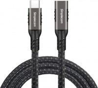 Simplecom CAU605, Extension Cable, USB-C to USB-C, Male to Female, 100W PD, Length: 0.5m, Black, 