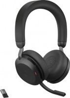 Jabra 27599-989-989, Evolve2 75 Wireless UC, Stereo Headset, Bluetooth, Charging Stand, BT Dongle, USB-A, Black
