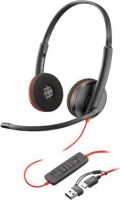 HP/Poly 8X229AA, Blackwire 3225 UC, Wired Stereo Headset, USB-C/A + 3.5mm, Black