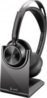 HP/Poly 9T9J6AA, Voyager Focus 2 MS BT Stereo ANC BT700 USB-C Dongle W/Charge Stand INC USB-A Adaptor,