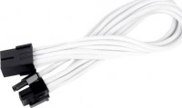 SilverStone SST-PP07-PCIW, PCIE-8pin to PCIE-6+2pin(250mm) Power Cable Extneder, White,