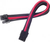 SilverStone SST-PP07-PCIBR, PCIE-8pin to PCIE-6+2pin(250mm), Bicolor- Black & Red,