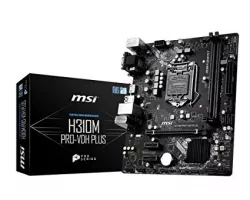 MSI H310M PRO-VDH PLUS, LGA 1151 M-ATX Motherboard, Supports 2x DIMM Slots (Max. 2666MHz, 32GB), 1x PCI-E x16, 2x PCI-E x1 - 4x SATA 6Gb/s, 1x TPM (Header), 1x 10/100/1000 LAN - Micro-ATX Form Factor MSI H310M PRO-VDH PLUS, LGA 1151 M-ATX Motherboard, Supports 2x DIMM Slots (Max. 2666MHz, 32GB), 1x PCI-E x16, 2x PCI-E x1 - 4x SATA 6Gb/s, 1x TPM (Header), 1x 10/100/1000 LAN - Micro-ATX Form Factor