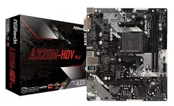 Asrock A320M-HDV R4.0, AM4 M-ATX Motherboard, AMD AM4 Socket, AMD Promontory A320 Chipset, Micro ATX Form FActor, 2x DIMM Slots (Supports DDR4 3200+ OC) Asrock A320M-HDV R4.0, AM4 M-ATX Motherboard, AMD AM4 Socket, AMD Promontory A320 Chipset, Micro ATX Form FActor, 2x DIMM Slots (Supports DDR4 3200+ OC)