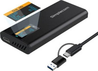 Simplecom SE530, NVMe / SATA M.2 SSD to USB-C Enclosure with SMART LED Screen USB 3.2 Gen 2 10Gbps