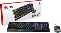 MSI VIGOR GK30, Gaming Keyboard and Mouse Combo, 6 Key Rollover, Wired, 1.8m, RGB, Black
