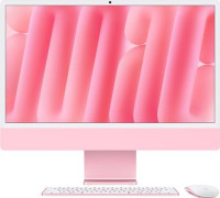 Apple MD2U4X/A, iMac AIO, 24" Retina Screen, Apple M4, 24GB RAM, 512GB NVMe SSD, Keyboard+Mouse, Wireless AX+Bluetooth, MacOS, Pink
