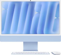 Apple MD2T4X/A, iMac AIO, 24" Retina Screen, Apple M4, 24GB RAM, 512GB NVMe SSD, Keyboard+Mouse, Wireless AX+Bluetooth, MacOS, Blue