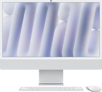 Apple MD3H4X/A, iMac AIO, 24" Retina Screen, Apple M4, 16GB RAM, 256GB NVMe SSD, Keyboard+Mouse, Wireless AX+Bluetooth, MacOS, Silver