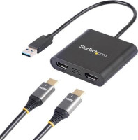 USB 3.0 to Dual HDMI Adapter, USB to 2x HDMI Monitor Converter for Windows (no support for macOS/ChromeOS/Linux) - TAA
