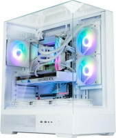 Zalman P40 PRISM WHITE, Mid-Tower, Tempered Glass, Drive Bays: 3x Combo(3.5'' or 2.5"), Expansion Slot: 7, Motherboard Support: ATX/mATX/Mini-ITX, Pre-Installed Fan: 1x120mm, ARGB,