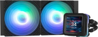 Zalman ALPHA2 DS A24 BLACK, CPU Liquid Cooler with 2.73’’ IPS LCD Screen, 2x120mm ARGB Fan, Socket: Intel LGA 1851/1700/1200/115X, AMD AM5/AM4,