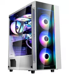 Deepcool MATREXX 55 ADD-RGB WH, MATREXX 55 ARGB WH Full Sized Tempered Glass Case, White Colour, Supports E-ATX, ARGB LED Strip @ Front, No Fans Deepcool MATREXX 55 ADD-RGB WH, MATREXX 55 ARGB WH Full Sized Tempered Glass Case, White Colour, Supports E-ATX, ARGB LED Strip @ Front, No Fans